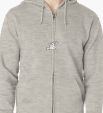 Fat Kitty Mroo Loves Food! Zipped Hoodie