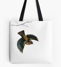 Golden-Crowned Kinglet on White Tote Bag