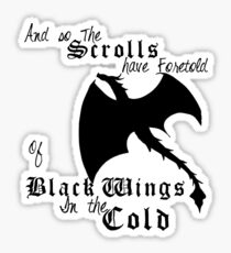 Black Wings In The Cold Sticker
