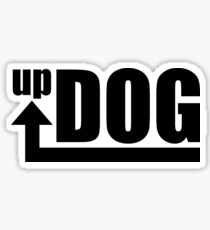 Up Dog (Black Text Logo) Sticker