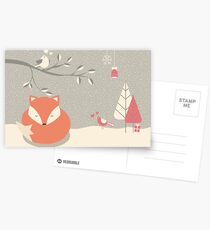 Christmas baby fox 06 Postcards