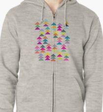 Verloren in einem Wald Hoodie mit Reißverschluss