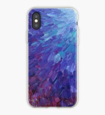 SCALES OF A DIFFERENT COLOR - Abstract Acrylic Painting Eggplant Sea Scales Ocean Waves Colorful iPhone-Hülle & Cover