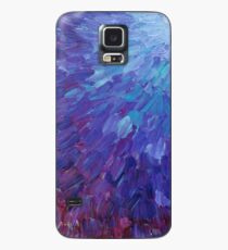 Funda/vinilo para Samsung Galaxy ESCALAS DE UN COLOR DIFERENTE - Pintura de acrílico abstracta Escamas de mar de la berenjena Olas del océano coloridas