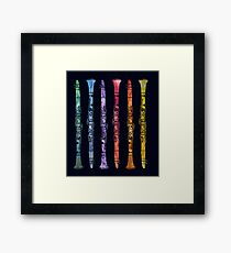 Rainbow Clarinets Framed Print