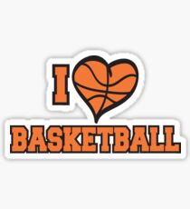 I Love Basketball Sticker