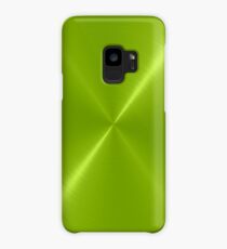Lime Green Stainless Shiny Steel Metal Case/Skin for Samsung Galaxy