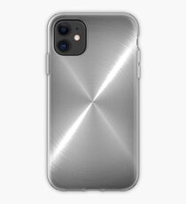 Silver Stainless Shiny Steel Metal iPhone-Hülle & Cover
