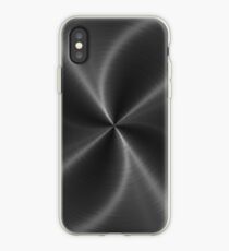 Dark Gray Stainless Shiny Steel Metal Look iPhone Case