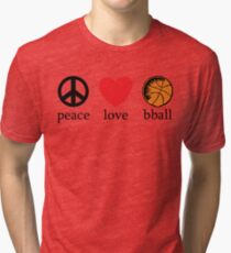 Peace Love Basketball Tri-blend T-Shirt