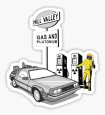 Back to the Future Delorean 'Hill Valley Gas Station' Sticker