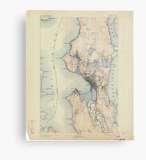 USGS Topo Map Washington State WA Seattle 243633 1894 62500 Metal Print