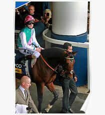 Frankel goes onto the course. Poster