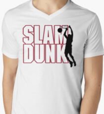 Basketball Slam Dunk Men's V-Neck T-Shirt