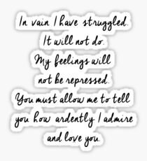 In vain I have struggled Sticker