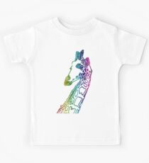 Rainbow Giraffe Kids T-Shirt