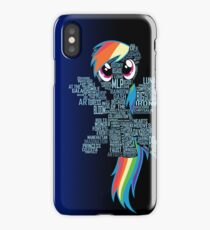 Rainbow Dash Typography iPhone Case