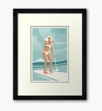 Paddleboarding Lake Washington Framed Print