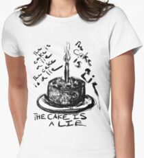 The Cake is a Lie Women's Fitted T-Shirt