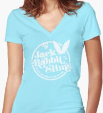 Jack Rabbit Slim's (aged look) Women's Fitted V-Neck T-Shirt