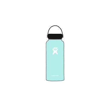 Blue hydro store flask with stickers