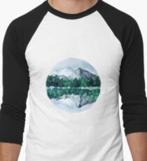 Lake Mountain Reflection Baseball ¾ Sleeve T-Shirt