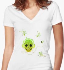 MUSIC Women's Fitted V-Neck T-Shirt