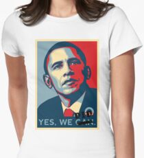 Obama. Yes we did. Women's Fitted T-Shirt