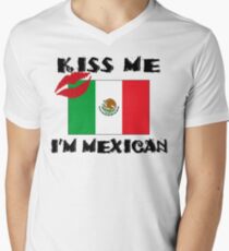 Kiss Me I'm Mexican Men's V-Neck T-Shirt