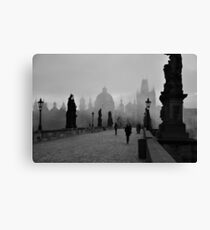 Fog on Charles Bridge, Prague Canvas Print