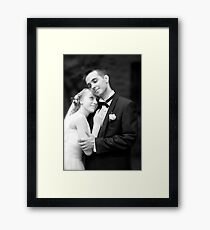 black. Framed Print