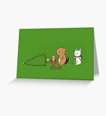 Beavers ruin christmas Greeting Card