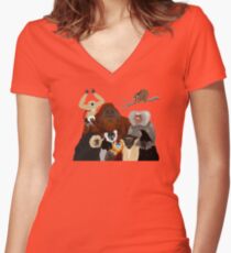 I Am Thankful For Primates Women's Fitted V-Neck T-Shirt