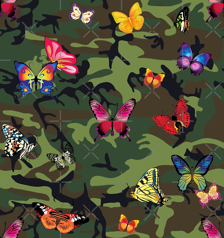 "butterfly camouflage" by gossiprag Redbubble