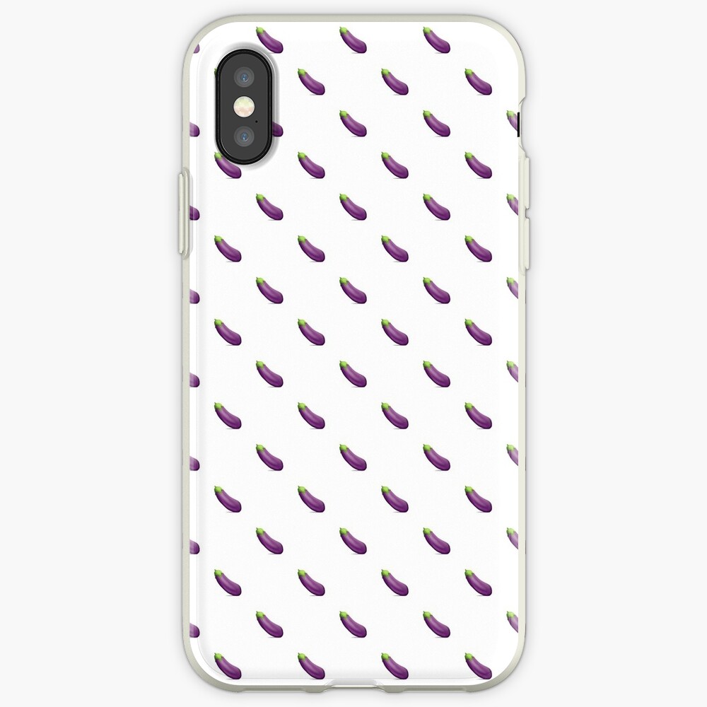 "Eggplant Emoji Pattern" iPhone Case & Cover by runjames Redbubble