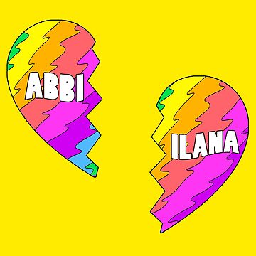 Artwork thumbnail, abbi and ilana bff hearts by discostickers