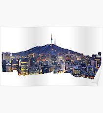 Seoul Cityscape Poster