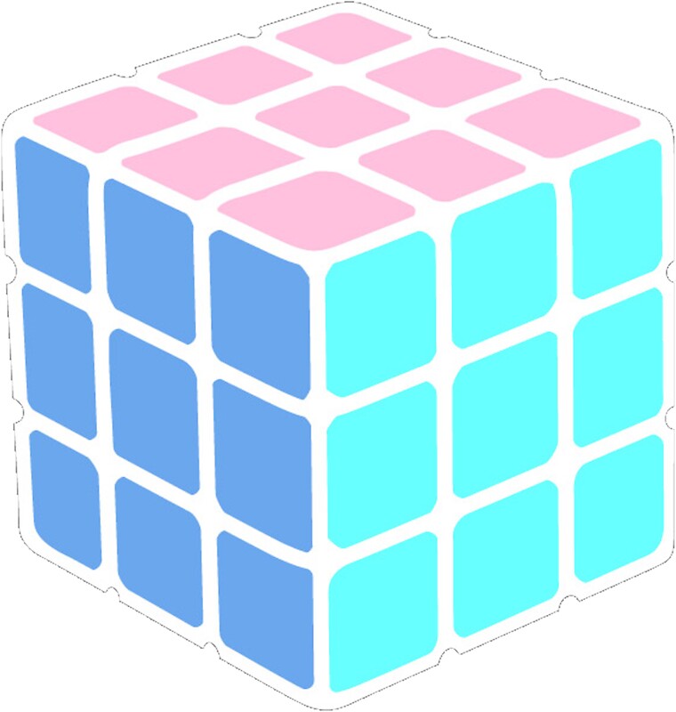 "Rubix Cube - Plain" Stickers by brzt | Redbubble