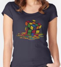 Rubix Cube - Melting Women's Fitted Scoop T-Shirt