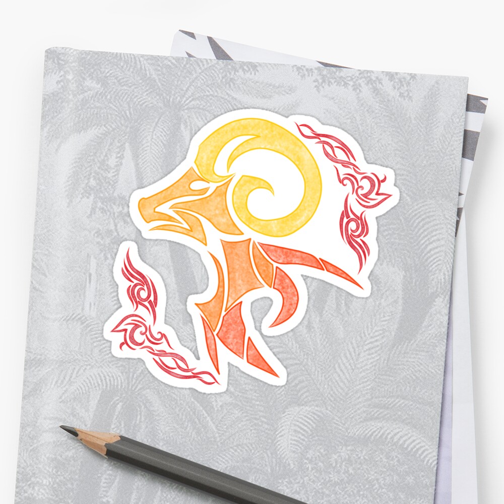 aries zodiac sticker by nexcreates redbubble