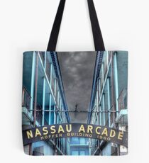 Nassau Arcade on Bay Street in Nassau, The Bahamas Tote Bag