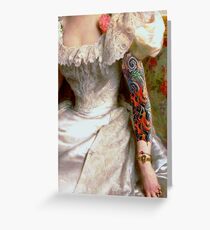 portrait of a ladies sleeve Greeting Card