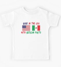 Made In America With Mexican Parts Kids Tee