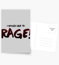 I would like to RAGE! (Variant) - Critical Role Quotes Postcards