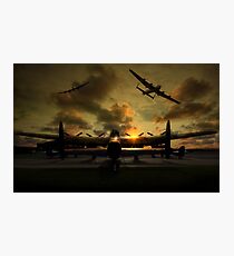 Sunset Lancaster Bombers Photographic Print