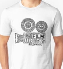 Film Camera Typography - Black Unisex T-Shirt