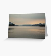 Lake Coniston at sunset Greeting Card
