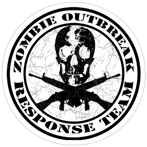 "Zombie Outbreak Response Team" Stickers by shakeoutfitters | Redbubble