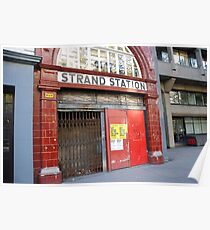 Strand Station, London Poster
