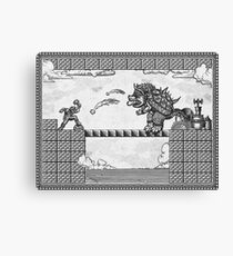 Super Mario Final Koopa Vintage Engraving Canvas Print